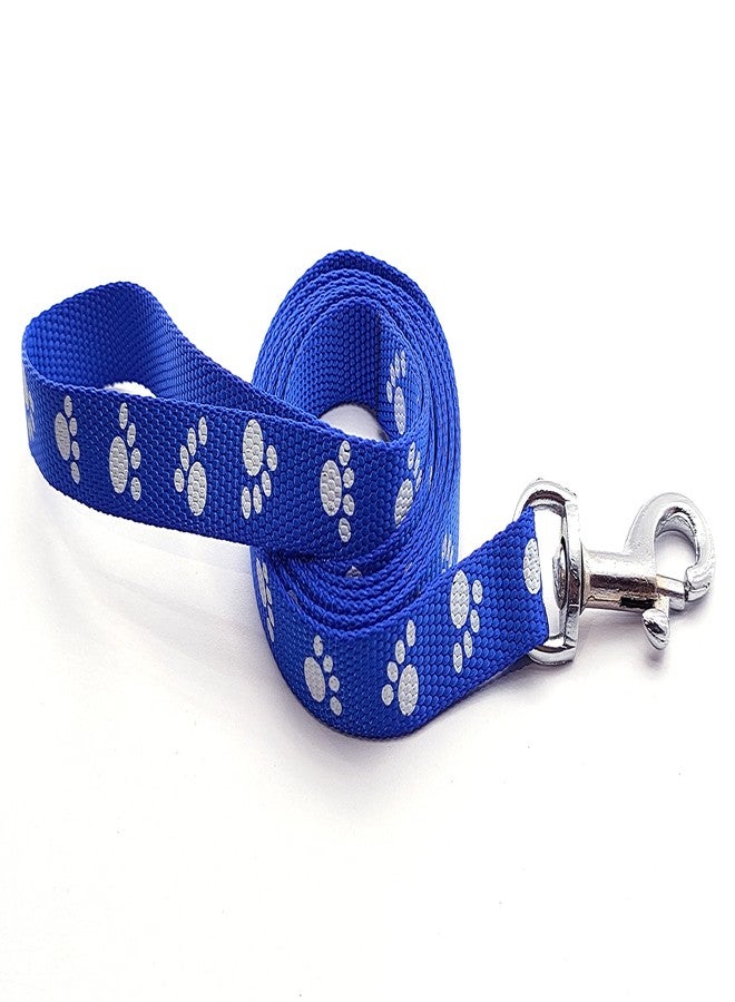 Pups&Pets طقم طوق ومقود من النايلون مطبوع عليه شكل مخلب من Pups&Pets، مثالي لجميع سلالات الجراء والكلاب الصغيرة (15 مم، لون أزرق). - Image 2